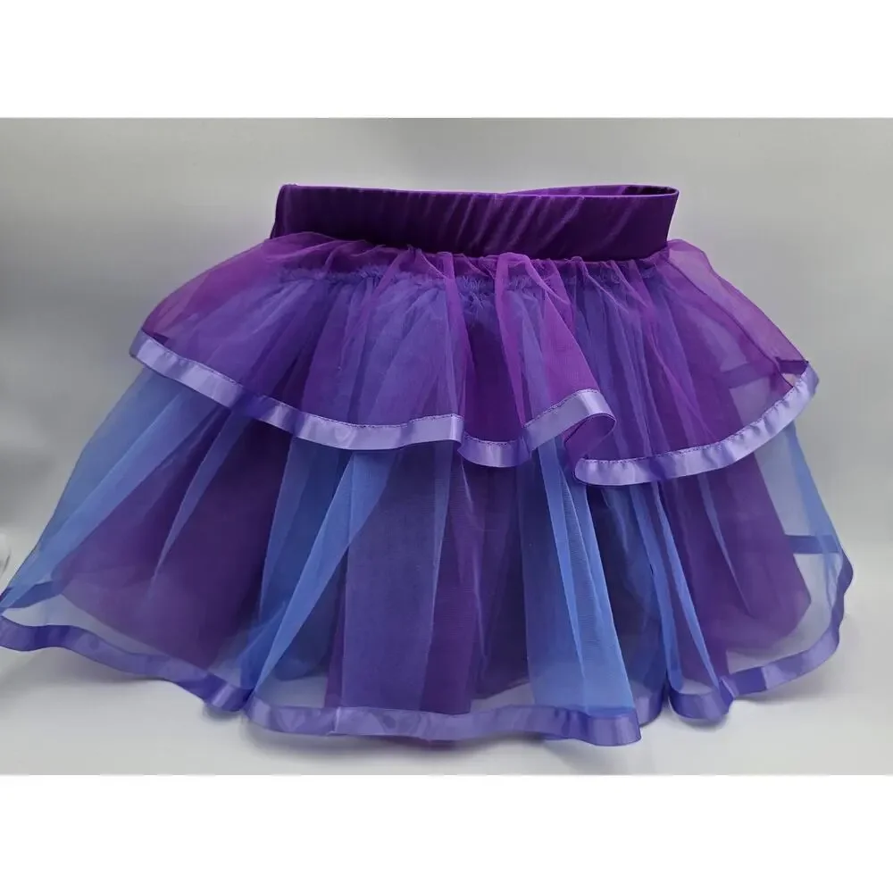 Weissman Dancewear Girl's Blue and Purple Flower Dance Tutu Skirt/Fairy Dress Up